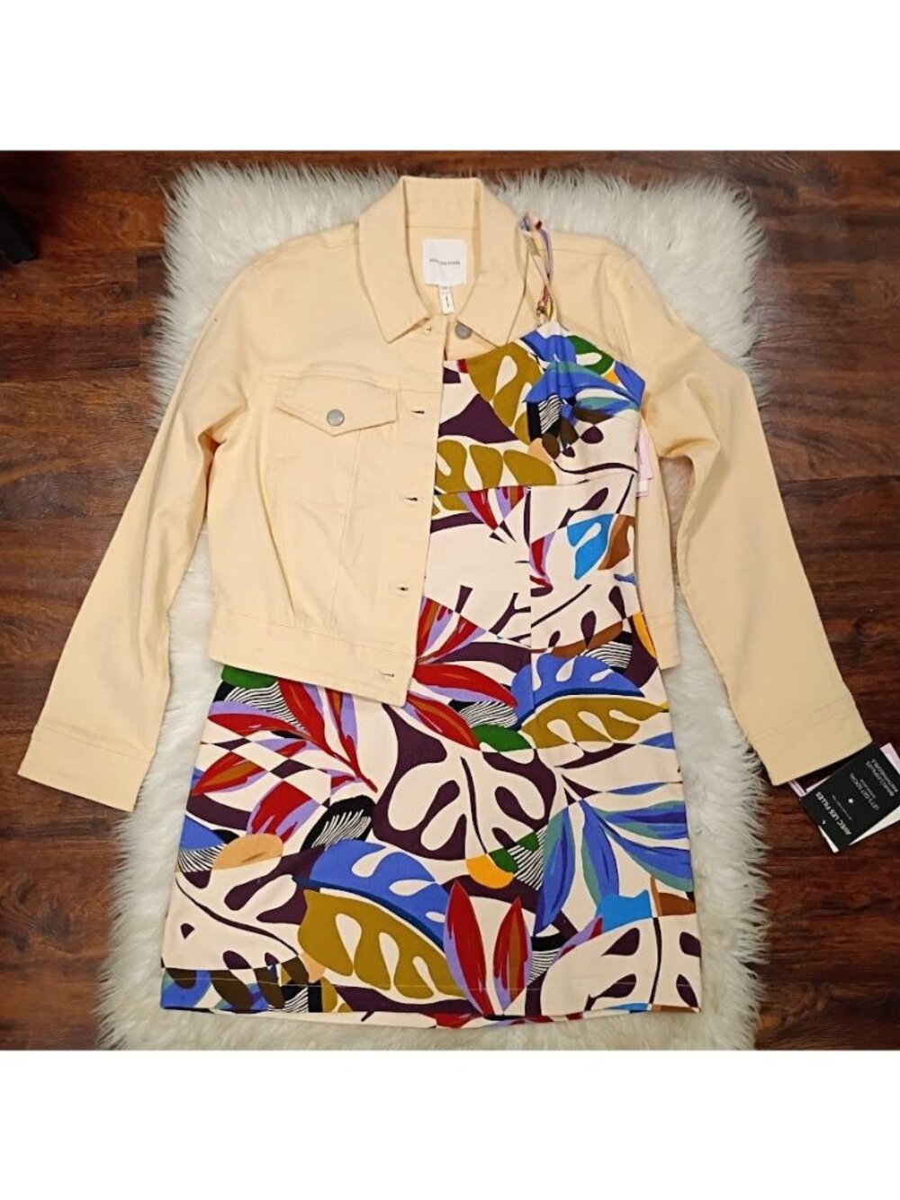 Avec Les Filles Size 12 Multicolored Sleeveless Mini Dress Resort Brunch Design - Picture 2 of 9